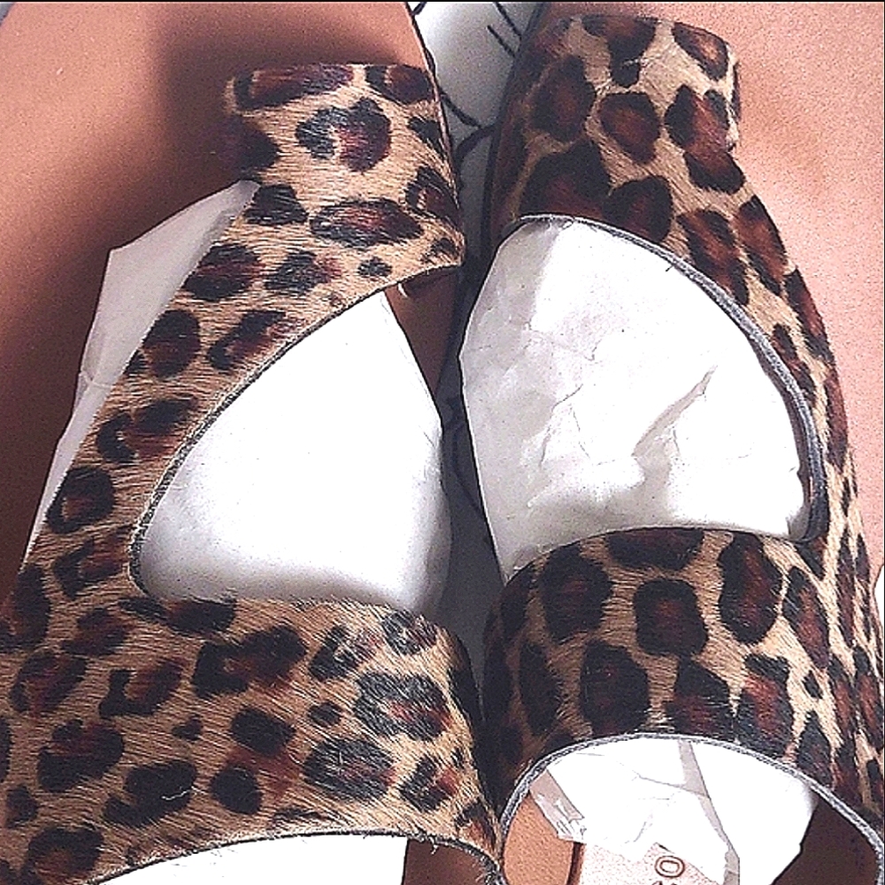 KENNETH COLE PALM SANDALS *NATURAL CALF-HAIR - Picture 14 of 17
